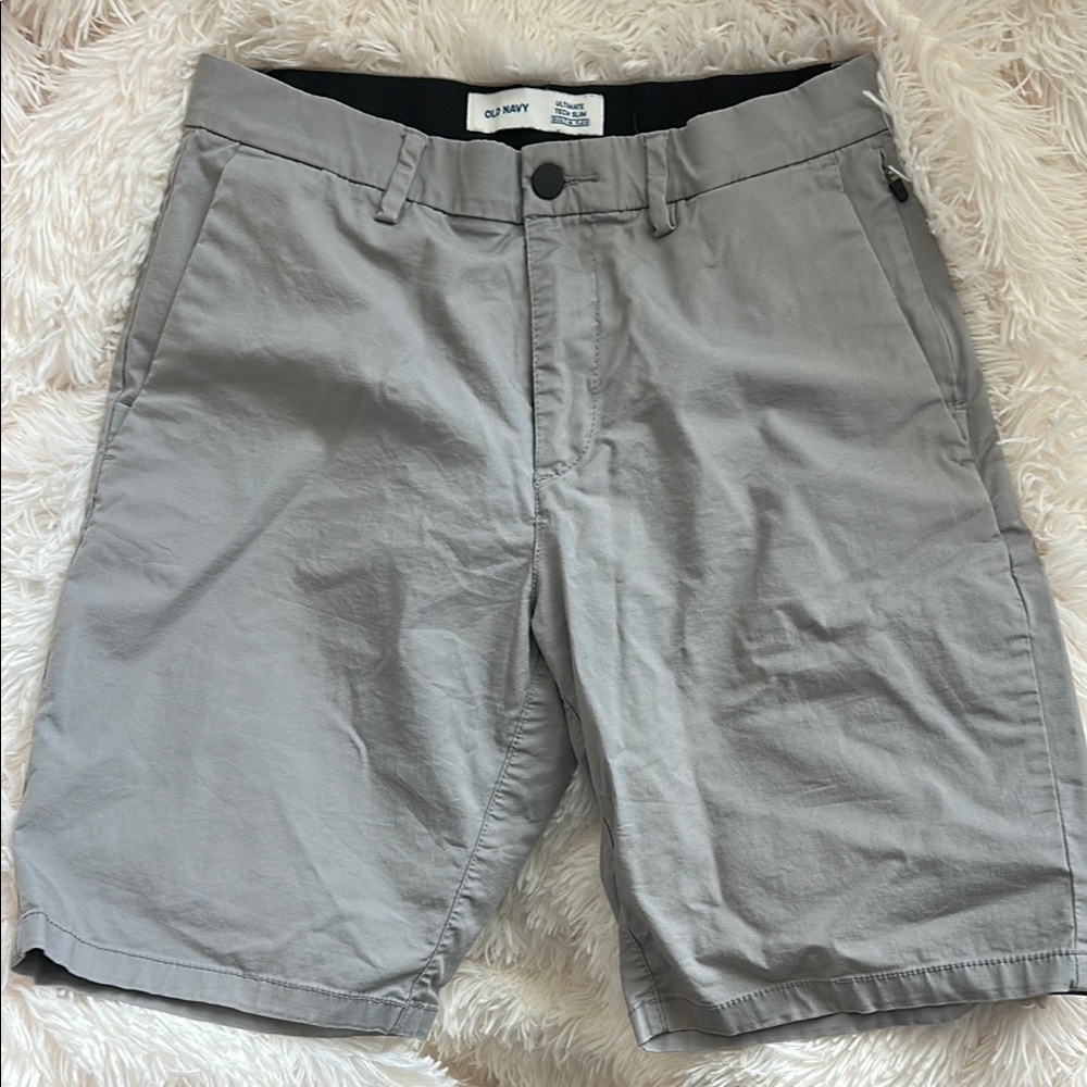 Old Navy Gray Flat Front Shorts Classic Design